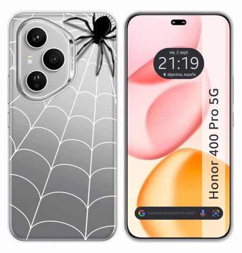 Custodia In Silicone Trasparente Per Huawei Honor 400 Pro 5G Motivo Ragno Disegni