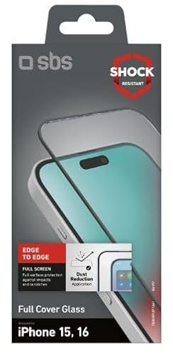 Sbs Screen Protector Full Cover Tempered Glass For Iphone 16 / Iphone 15