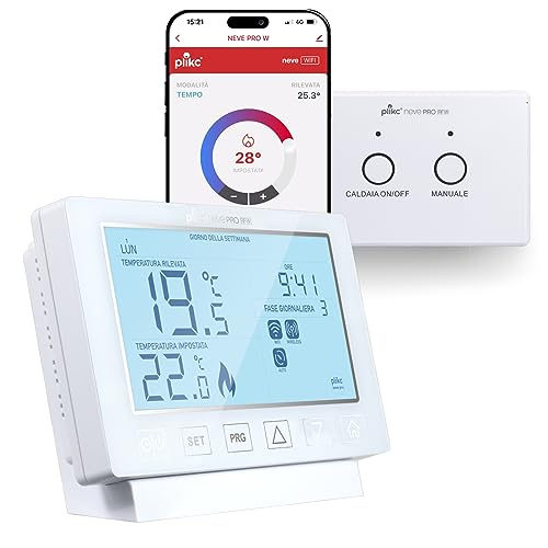Plikc - Cronotermostato Digitale Wifi Dual Band Compatibile Con Alexa - (Neve Pro Rfw)
