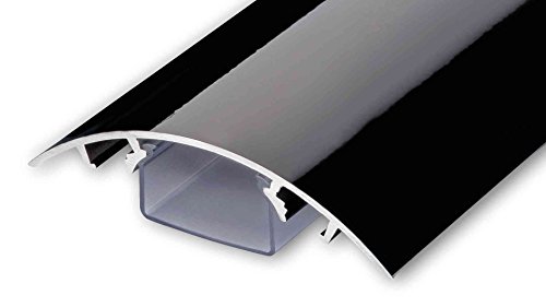 Alunovo, Canalina Passacavi Per Tv, In Alluminio, Laccata, Diverse Lunghezze, Colore Nero Lucido Moderno Länge: 60Cm Nero Lucido