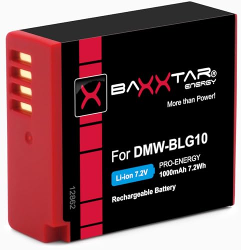 Baxxtar Dmw-Blg10E Dmw-Blg10 Batteria 1000Mah Compatibile Con Panasonic Lumix Dc Gx9 G110 G100 Tz202 D Tz101 Tz99 Tz91 Gf3 Gf5 Gx7 Gx80 Lx100 Ii Zs70 