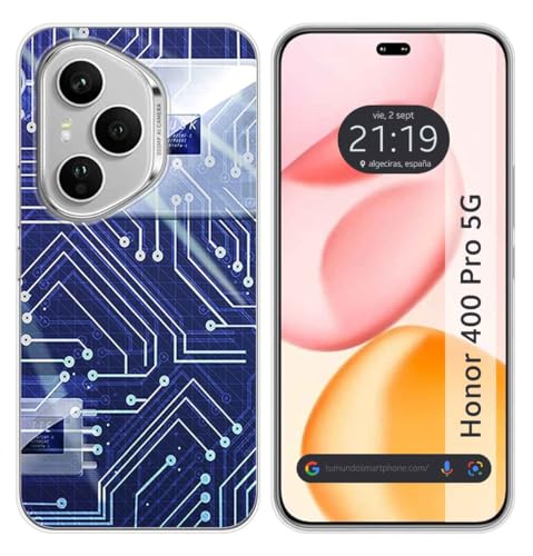 Custodia In Silicone Per Huawei Honor 400 Pro 5G Design Circuito Disegni