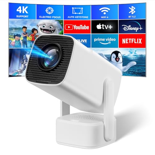 Proiettore Portatile,Sepymp Mini Proiettore 4K,1080P Fhd-Wifi 6-Bt 5.2,Android 11,App Preinstallate Come Netflix, Youtube.