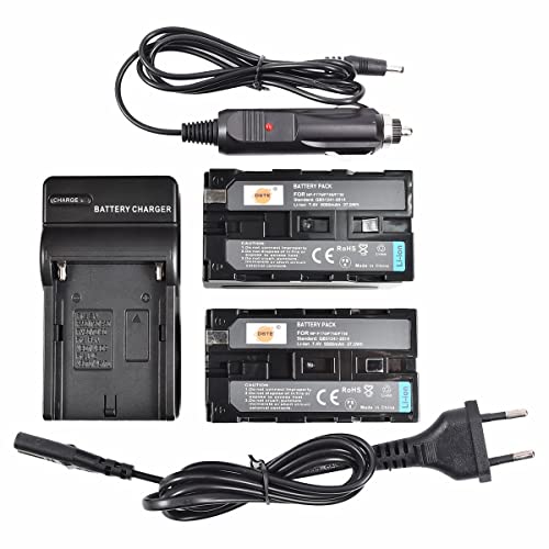 Dste 2Pcs Np-F750 Batterie And Dc01E Caricabatterie Compatibile Per Sony Dcr-Trv820 Ccd-Sc55 Dcr-Trv9 Ccd-Tr3 Ccd-Trv82 Dcr-Trv900