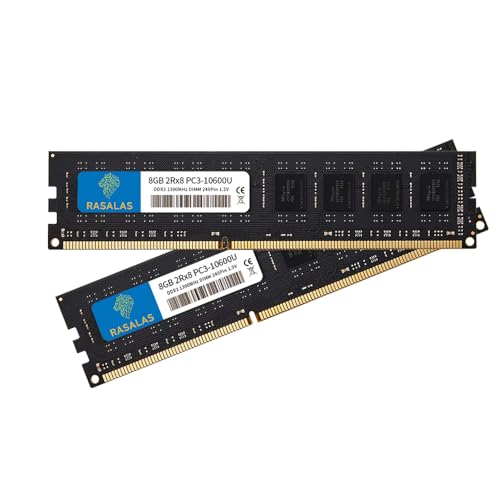 Rasalas Kit Da 16 Gb (2 X 8 Gb) Ddr3 1333 Mhz 2Rx8 Pc3 10600U 8 Gb Ram 240 Pin 1,5 V Cl9 Desktop Memory Ram Upgrade 8 Gb..