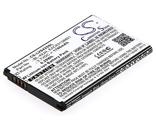 Techtek Batterie 1700Mah Compatibile Con [Lg] K100, K120, K120 Spree, K120Ar, K120E, K121, K130, K130E, K3, K4, K4 Dual Sim Lte, Lte, L43Al, L44Vl, Ls