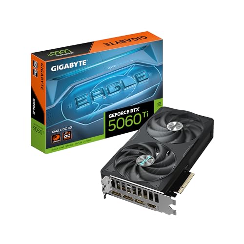 Gigabyte Geforce Rtx 5060 Ti Eagle Oc 8G Scheda Grafica – 8 Gb Gddr7, 128 Bit, Pci-E 5.0, 2617 Mhz Frequenza Del Core, 3 X Displayport, 1 X Hdmi, Gv-N