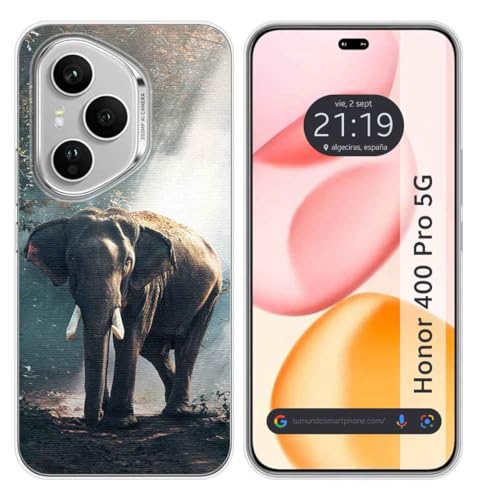Custodia In Silicone Per Huawei Honor 400 Pro 5G Design Elefante Disegni