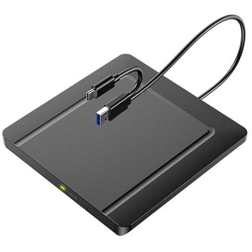 External Cd Dvd Drives, External Cd Dvd +/-Rw Drive Usb 3.0 Cd Burner External Drive,Dvd Reader Writer Rom Drive Compatible With Laptop Desktop Mac,Wi