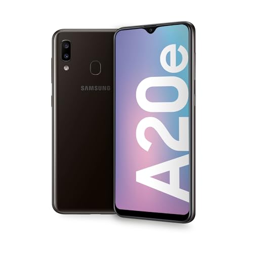 Samsung Galaxy A20E Smartphone, Display 5.8" Hd+, 32 Gb Espandibili, Ram 3 Gb, Batteria 3000 Mah, 4G, Dual Sim, Android 9 Pie, [Versione Italiana], Bl