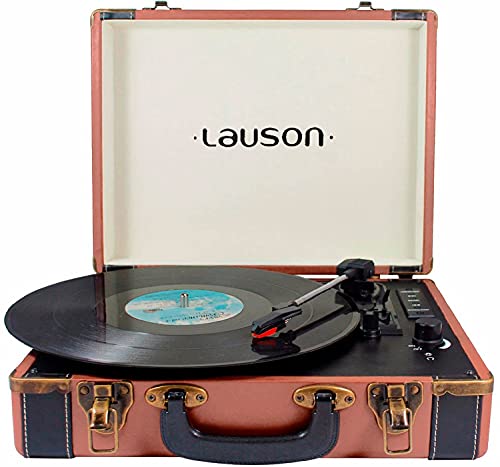 Lauson Cl605 Giradischi Vintage Bluetooth | Usb Funzione Codifica Registrazione In Mp3, Digitalizza Musica Del Vinile | Lettore Vinile Portatile 3 Vel