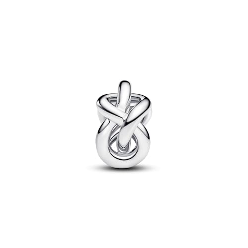 Pandora Moments 793755C00 Breloque Nœud Infini En Argent Sterling Compatible Avec Les Bracelets Moments, 13,3X12,5X7,7 Mm, Argent Sterling, Pas De Gem