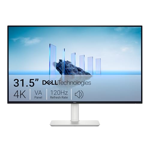 Dell 32 Plus Monitor - S3225Qs, 4K Uhd (3840X2160), 120Hz, Va, 4Ms, Amd Freesync Premium, 95% Dci-P3, Hdr10, Regolabile In Altezza, Altoparlanti Integ