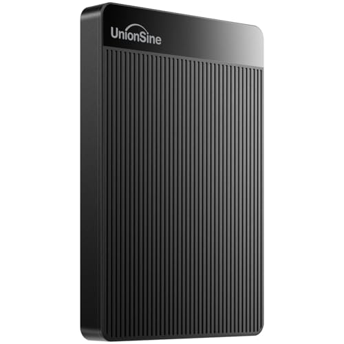 Unionsine Hard Disk Esterno 2,5" 320Gb Ultra Slim Portatile Usb3.0 Sata Hdd Storage Per Pc, Macbook, Ps4, Ps5, Xbox Series, Wii U, Tv (Nero) Hd2510
