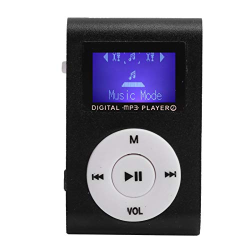 Gostcai Mini Mp3 Portatile, Lettore Musicale Con Schermo Lcd, Clip Posteriore, Scheda Di Memoria 32 Gb, Nero, Per Sport
