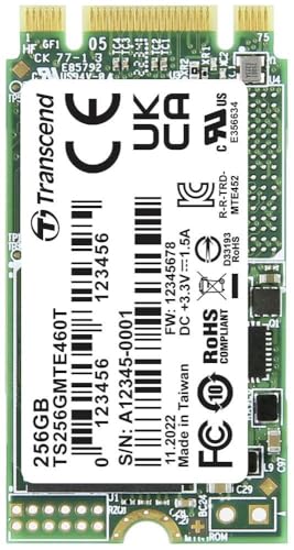 Transcend Mte460T 256Gb Interne M.2 Pcie Nvme Ssd 2242 Pcie Nvme 3.0 X2 Industrial Ts256Gmte460T