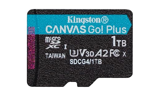 Kingston Canvas Go Plus Microsdxc Scheda Di Memoria Gen4 200Mb/S A2 U3 V30 1Tb Confezione Singola Senza Adattatore-Sdcg4/1Tbsp
