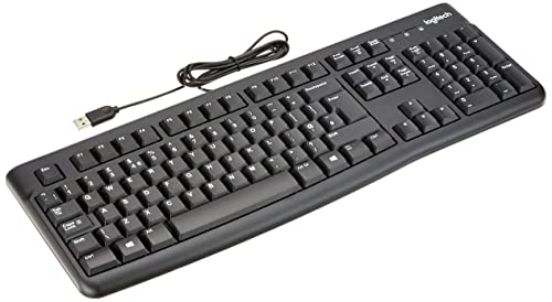 Logitech K120 Tastiera Con Cavo Per Windows, Layout Inglese Qwerty - Nero