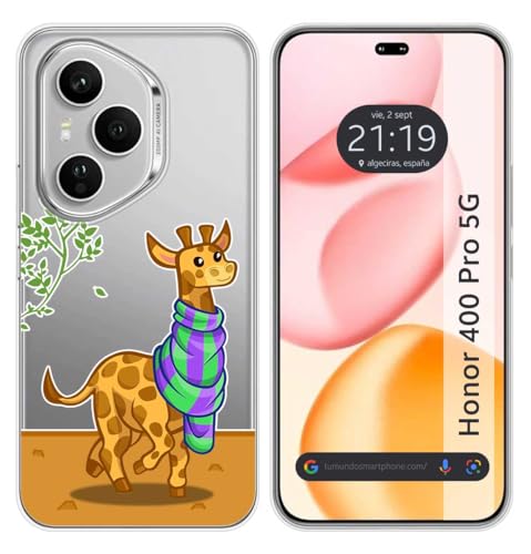 Custodia In Silicone Trasparente Per Huawei Honor 400 Pro 5G Motivo Giraffa Disegni