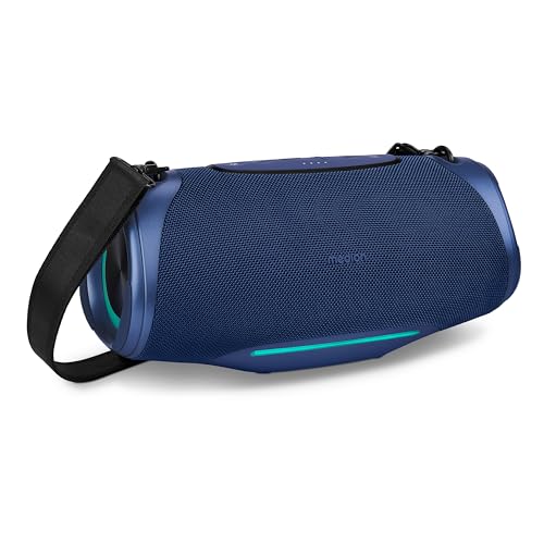 Medion Altoparlante Bluetooth Portatile P61762 (Batteria Ricaricabile, Potenziamento Dei Bassi, Effetti Luminosi Rgb, Protezione Dall'Acqua Ipx7 E Rob