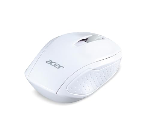 Acer Mouse Wireless Chrome Amr 800 Rf2.4G (1600 Dpi, Certificato Wwcb, Gestione Intelligente, Design Sottile, Rotella Di Scorrimento Fine), Bianco
