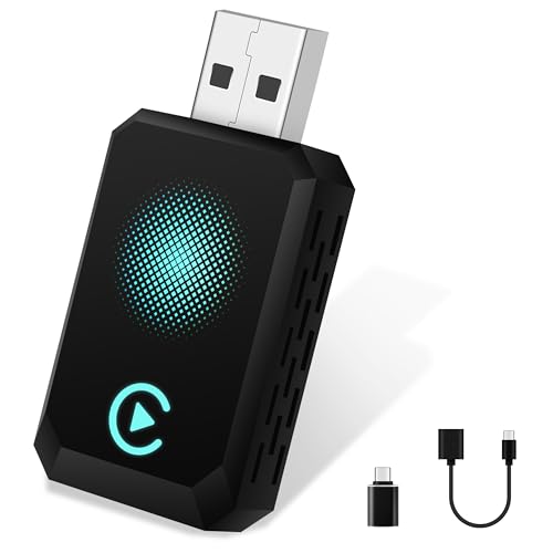 Carplay Wireless Adapter 2025 Upgrade Carplay Dongle Converte Cablato A Wireless Per Iphone, Usb C/A Plug And Play Adattatore Compatibile Con Iphone I