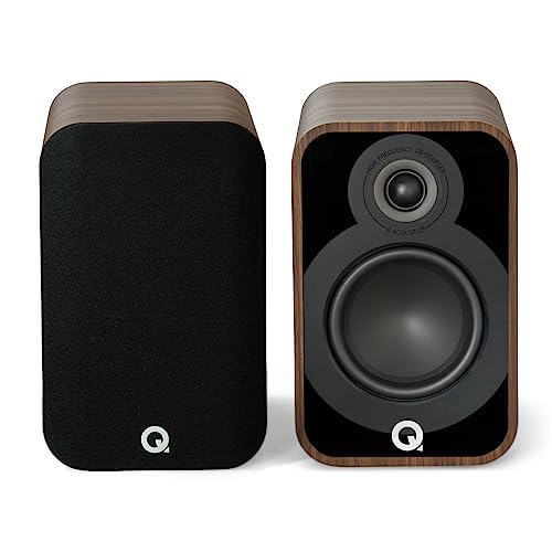 Q Acoustics Santos 5020 - Coppia Di Altoparlanti Da Scaffale In Palissandro, Driver Medio/Basso Da 12,7 Cm, Tweeter Da 1", Altoparlanti Tv Per Sistema