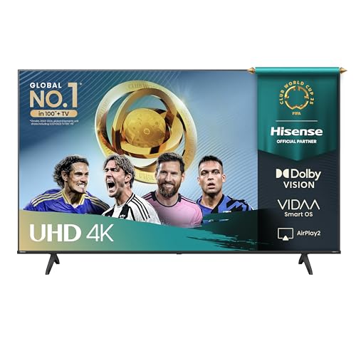 Hisense Smart Tv 43" 4K Ultra Hd 2025 43A6Q, Smart Tv Vidaa U8, Dolby Vision, Hdr 10, Game Mode Plus, Alexa Built-In, Vidaa Voice, Tuner Dvb-T2/S2 Hev