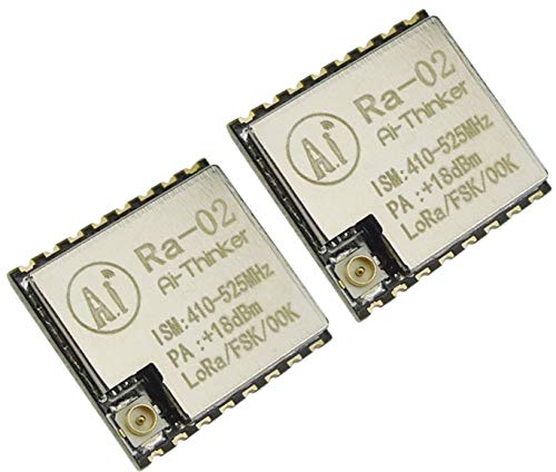 Tecnoiot 2Pcs Ra-02 Sx1278 433Mhz Wireless Serial Port Interface Lora Spread Ra02