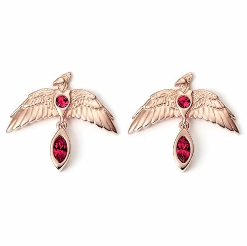 Harry Potter Boucles D´Oreilles Stud Fawkes Rose Gold (Argent Sterling)