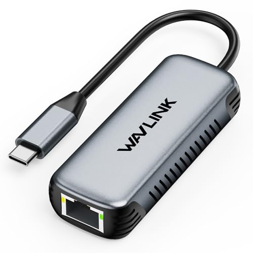 Wavlink 5G Usb C To Usb 3.0 Ethernet Adapter, 2 In 1 Hybrid Network Adapter Compatible With Usb C/Thunderbolt 3 Or Usb 3.0 Laptop, Portable Aluminum U