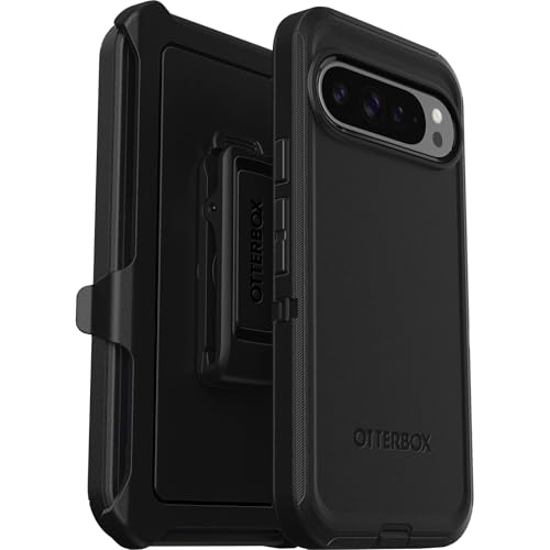 Cover Per Google Pixel 9 Pro Xl Otterbox Defender, Resistente A Shock E Cadute, Cover Ultra Robusta, Testata 5X Vs Norme Mil-Std 810G, Nero, Senza Ret