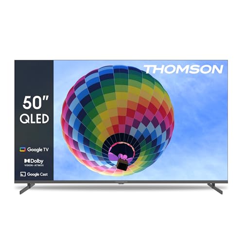 Thomson 50 Pollici (126Cm) Qled Google Smart Tv, Wi-Fi, Dolby Audio, Hdr10, Bluetooth 5.1, Triple-Tuner (Cavo/Satellite/Antenna), Hdmi, Ci+, A+ Pannel