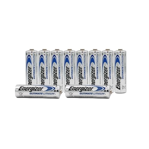 Energizer Ultimate Lithium, 10 Batterie Aa, L91, Lunga Durata Per Dispositivi Ad Alto Consumo, Più Leggeri E 20 Anni Di Vita