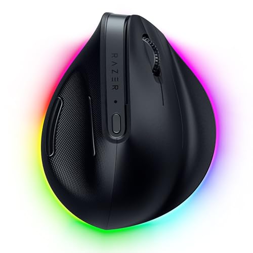 Razer Pro Click V2 Vertical - Mouse Ergonomico Verticale Senza Fili Per Utenti Destrorsi - Assistenza Ia Prompt - Sensore Ottico 30K - Windows & Mac (