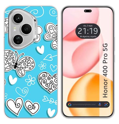 Custodia In Silicone Per Huawei Honor 400 Pro 5G Motivo Farfalle Disegni