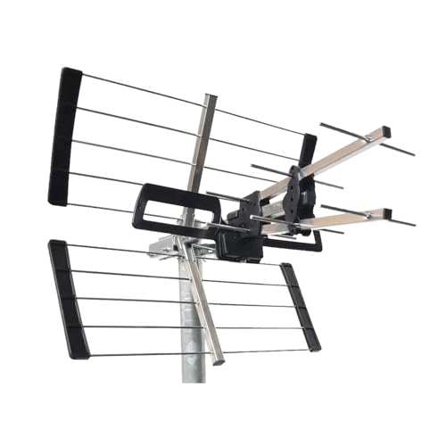 Antenna Tv Digitale Terrestre Dvb-T2, Uhf 18 Elementi, 470-694Mhz, 5G, Guadagno 14Db, Nera