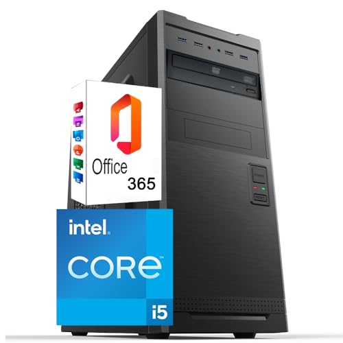 Betazon Pc Fisso Desktop Nuovo • Cpu Intel Core I5 • 16Gb Ram Ddr4 • 256Gb Ssd + 512Gb Hdd • Windows 11 Pro • Wifi • Office 365 • Pronto All'Uso • Usb