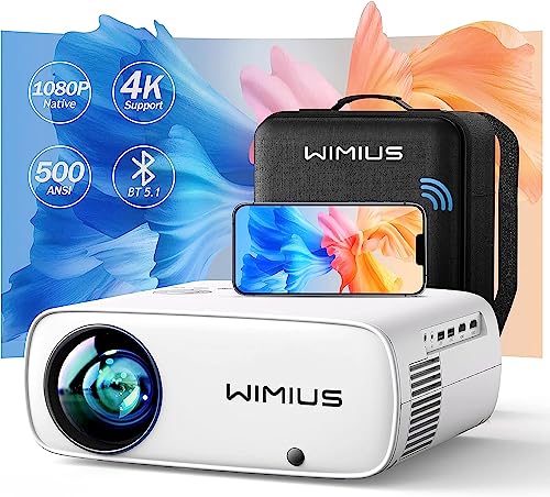 Proiettore 1080P Nativo Full Hd Videoproiettore Wifi 5G Bluetooth Proiettore Portatile Con Zoom Keystone Wimius Proiettori 4K Support Per Smartphone/P