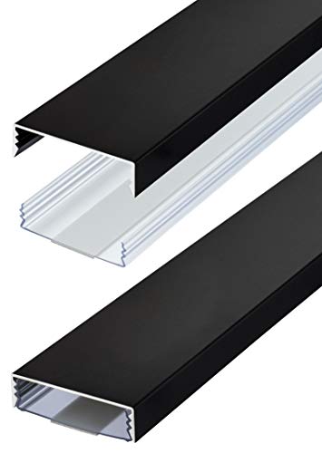 Alunovo - Canalina Passacavi In Alluminio Anodizzato, Colore Argento Opaco, Disponibile In Diverse Lunghezze, Argento, Al90-090