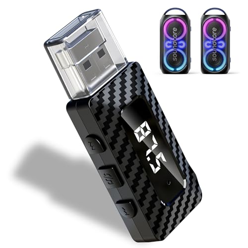 Adattatore Bluetooth Usb 5.3,Ricevitore Bluetooth Chiavetta Bluetooth Per Pc Bluetooth Pc Chiavetta Bluetooth Usb Bluetooth Con 3.5Mm Aux,Adattatore B