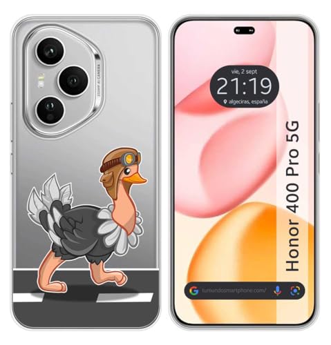 Custodia In Silicone Trasparente Per Huawei Honor 400 Pro 5G Motivo Struzzo Disegni