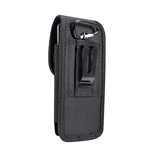 Dfv Mobile - Custodia Fondina Da Cintura In Nylon Con Clip In Metallo E Portacarte Per Motorola Edge 50 Pro (2024) - Nero