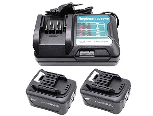 2X Bl1041B Batteria 10.8V & 12V 4,0Ah + Caricatore Dc10Wd Per Batteria Makita Bl1016 Bl1021B Bl1020B Bl1040B Per Makita Tool Df031D Df0331D Td110D Jr1