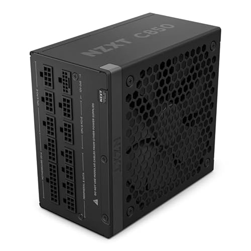 Nzxt C850 Gold Atx 3.1 - Alimentatore Da Gioco Per Pc Completamente Modulare A Basso Rumore - 850 Watt - 80 Plus Gold - Connettore 12V-2X6 - Modalità
