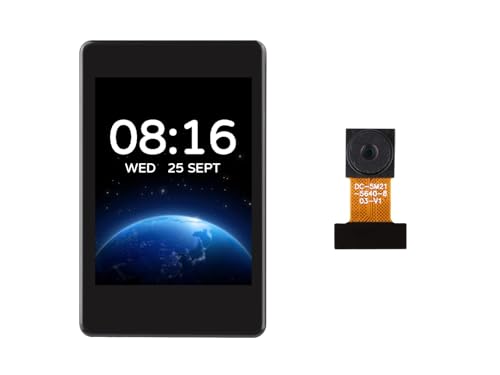 Waveshare Esp32-S3 2Inch Capacitive Touch Display Development Board With Ov5640 Camera,240×320 Pixels 262K Colors Ips Screen Supports Wifi & Bluetooth
