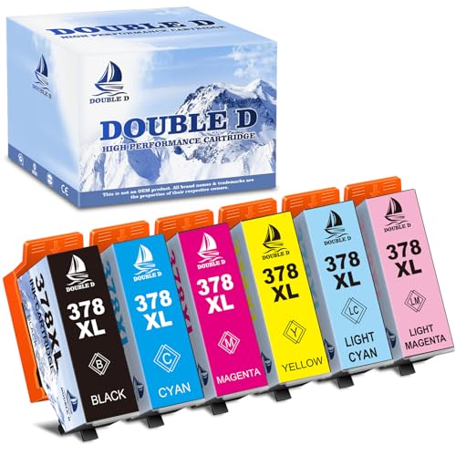 Double D 378Xl 378 Xl Per Cartucce Epson 378Xl Multipack Per Cartucce Epson Xp 8700,Per Epson Expression Photo Xp-8600 Xp-8605 Xp-8500 Xp-8505 Xp-8700