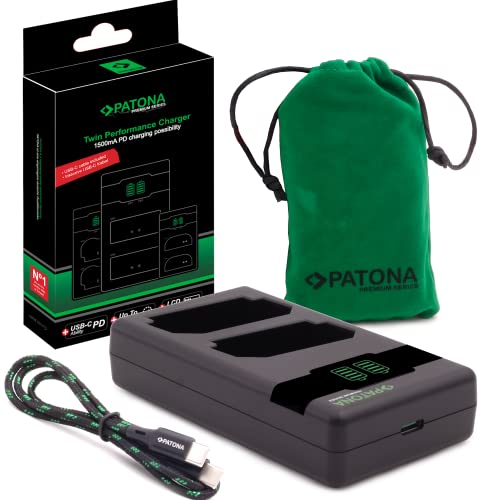 Patona Np-Fz100 - Pd Performance Caricatore (Max. 1500 Ma) Usb-C Mini Dual Lcd - Pd/Qc (161858)