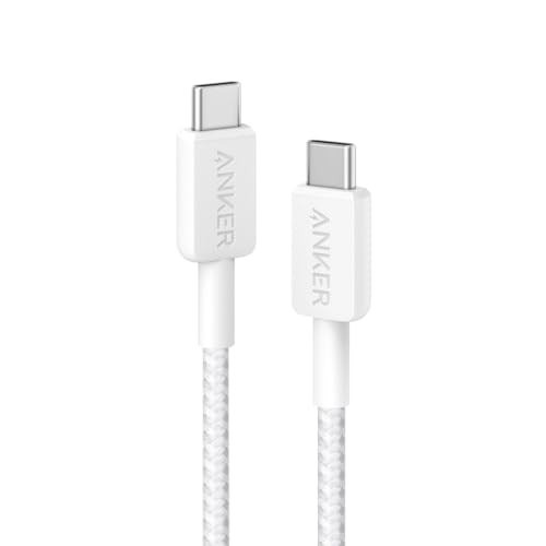Anker Cable De Nylon 60W Usb-C A Usb-C 0.9M Blanco