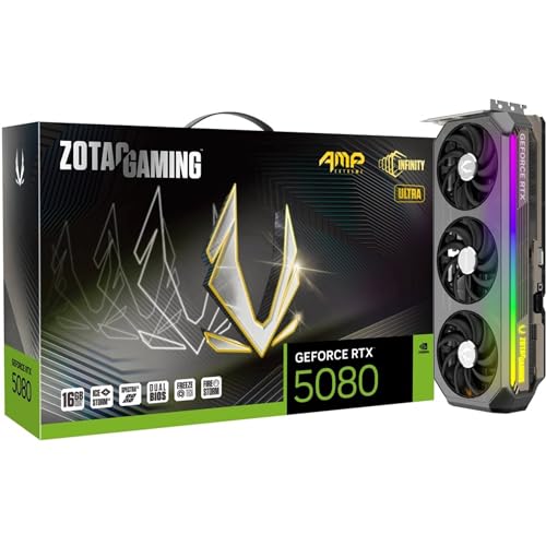 Zotac Gaming Geforce Rtx 5080 Amp Extreme Infinity Ultra 16Gb Gddr7 Reflex 2 Rtx Ai Dlss4